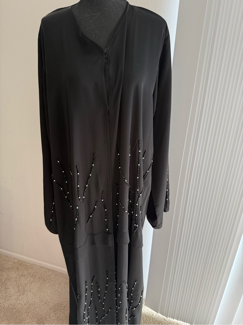 Black Embellished Women's Abaya